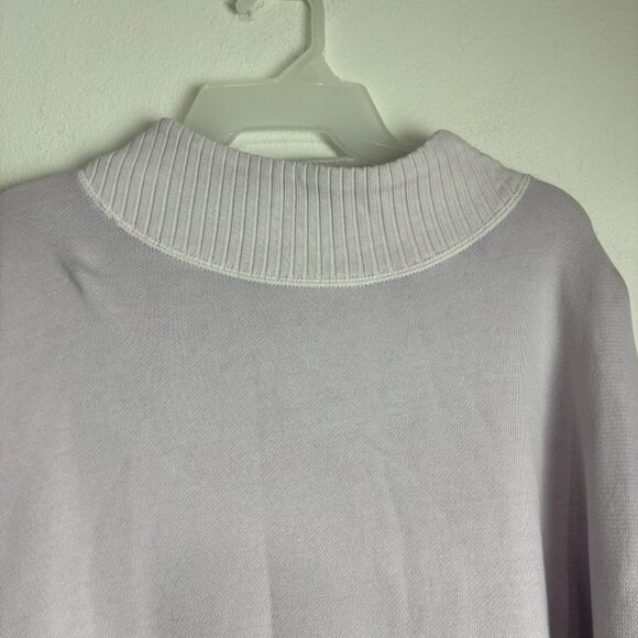 NWT Aerie Oversized Mock Neck Sweatshirt Lavender Purple Ribbed Cozy Pullover - Picture 8 of 13